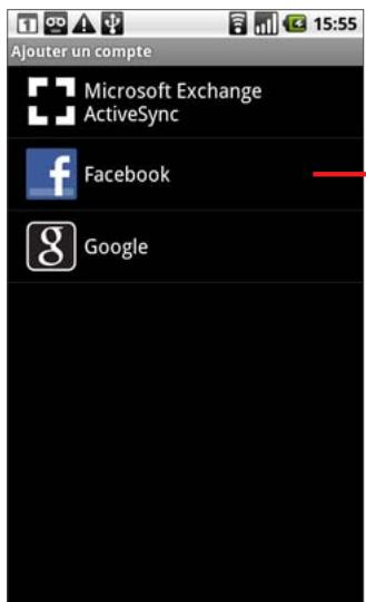GOOGLE NEXUS ONE - Pour ajouter un compte - 2