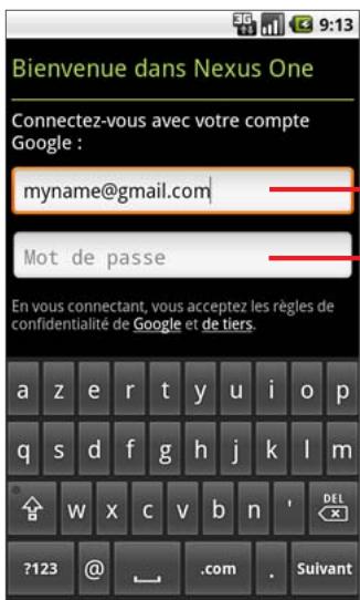 GOOGLE NEXUS ONE - Votre compte google - 1