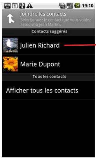 GOOGLE NEXUS ONE - Pour joindre des contacts - 1