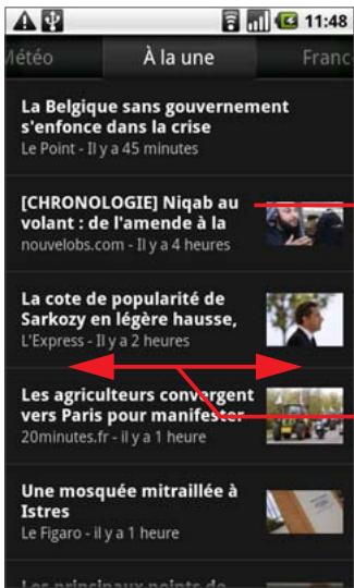 GOOGLE NEXUS ONE - Pour obtenir des détails sur les actualités et la météo - 3