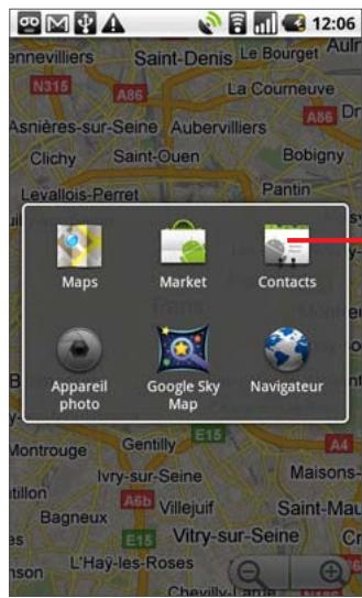 GOOGLE NEXUS ONE - Pour passer à une application récemment utilisée - 1
