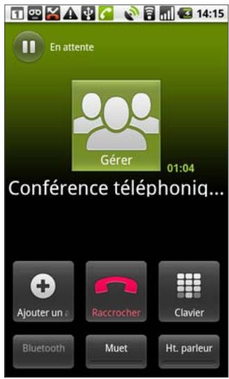 GOOGLE NEXUS ONE - Pour organiser une conférence téléphonique - 1