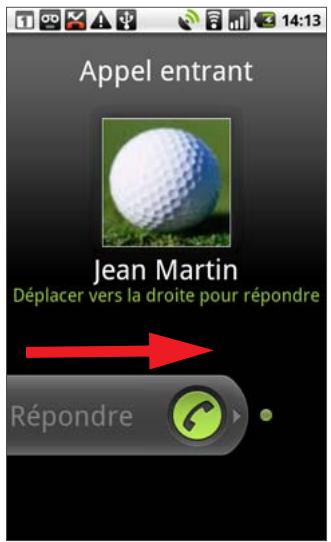GOOGLE NEXUS ONE - Pour répondre à un appel - 1