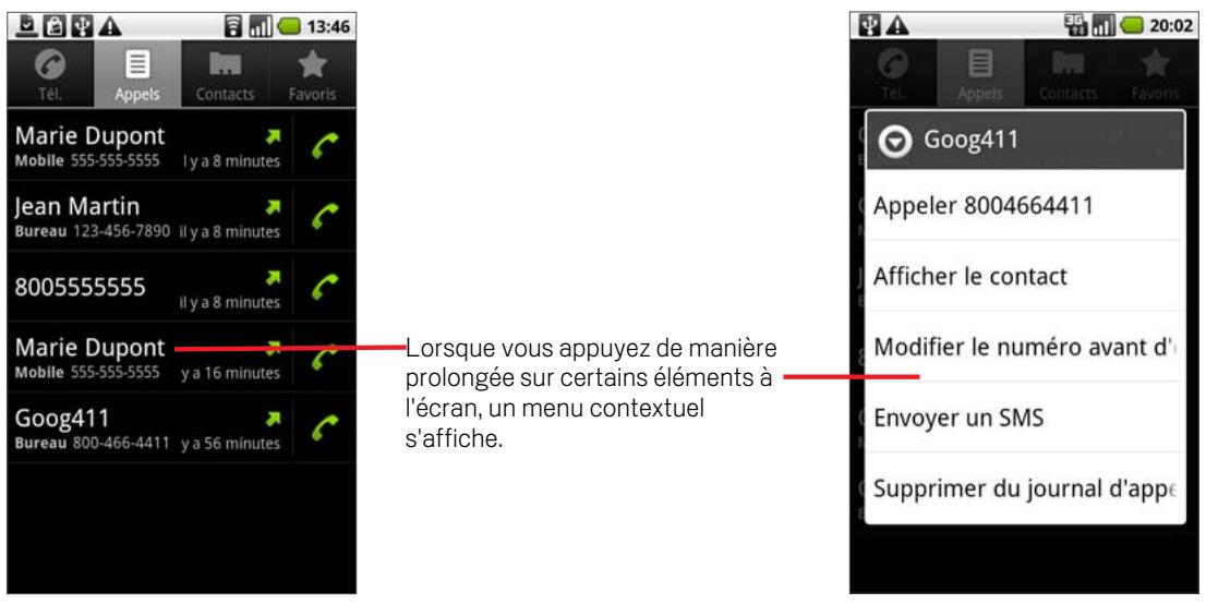GOOGLE NEXUS ONE - Menu d'options - 2
