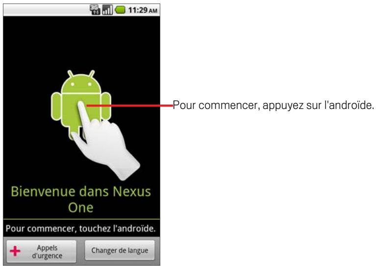 GOOGLE NEXUS ONE - Premier démarrage d'android - 1
