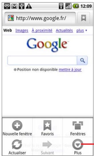 GOOGLE NEXUS ONE - Menu d'options - 1