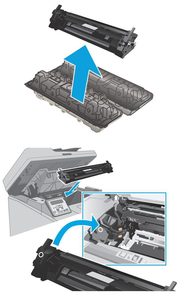 HP LASERJET PRO MFP M227FDW,  LASERJET PRO M227FDN,  LJ PRO COLOR M227SDN,  LASERJET PRO MFP M227SDN - Remove and replace the toner cartridge - 5