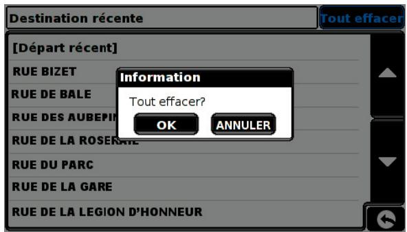 SNOOPER CC1000 - Pour effacer TOUTES les destinations sauvegardées - 1