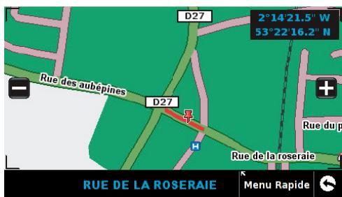 SNOOPER CC1000 - Procédure avancée : configurer votre adresse « domicile » ou « bureau » à l'aide de « sauvegarder le point actuel - 4