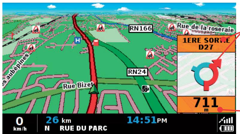 SNOOPER SYRIUS PLUS S600 - Instructions ou tournant suivant - 1