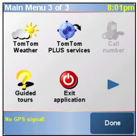 PALM NAVIGATOR CAR KIT - 退出TomTom NAVIGATOR 软件 - 1