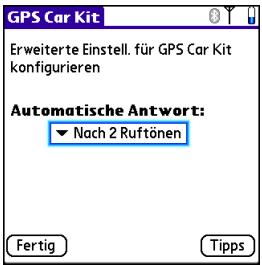 PALM NAVIGATOR CAR KIT - Einrichtung Ihres GPS-Navigationssystems zur automatischen Beantwortung von Anrufen - 1