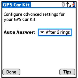PALM NAVIGATOR CAR KIT - 将 GPS 导航器车载套件 设置为自动应答呼叫 - 1