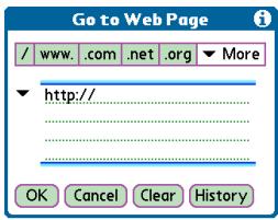 PALM ONE - Go to the web page you want to view: - 3