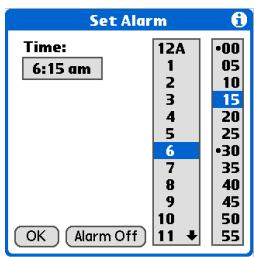 PALM ONE - Setting the alarm clock - 4