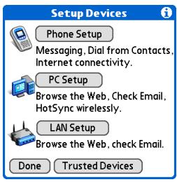 PALM ONE - Setting up a connection to a Bluetooth network - 2