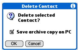 PALM ONE - Deleting a contact - 1