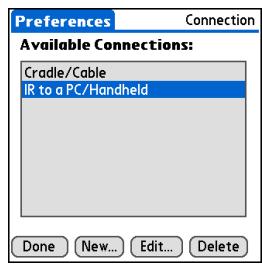 PALM ONE - Creating your own connection settings - 1