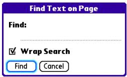 PALM ONE - Finding information on a web page - 2