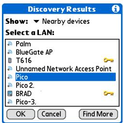 PALM ONE - Setting up a connection to a Bluetooth network - 4