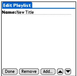PALM ONE - Creating a playlist - 4
