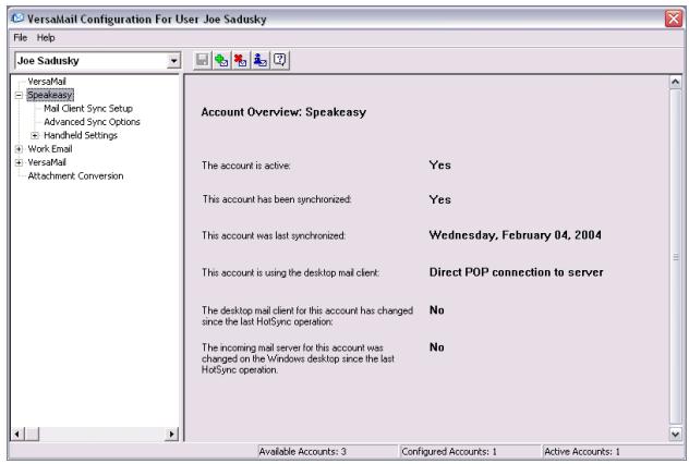 PALM ONE - Account information screens - 1