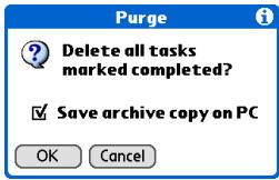 PALM ONE - Deleting all your completed tasks - 1