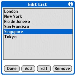 PALM ONE - Deleting a location - 2