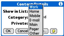 PALM ONE - Customizing the Contacts list - 2