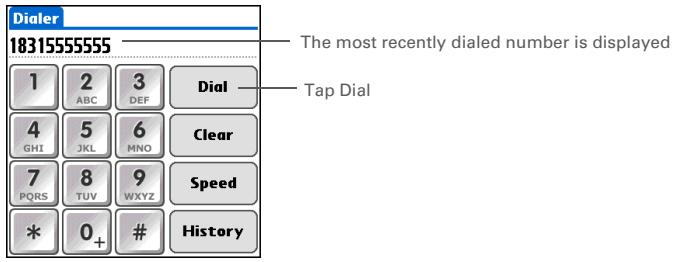 PALM ONE - Redialing the most recently used number - 2