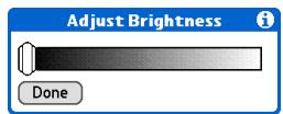 PALM ONE - Adjusting the brightness - 3