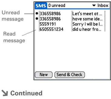 PALM ONE - Creating and sending a text message - 2
