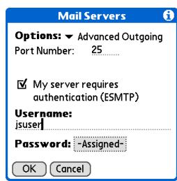 PALM ONE - Add ESMTP: - 1