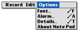 PALM ONE - Moving around in menus - 1