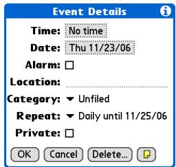 PALM ONE - Scheduling an event that is longer than a day - 3