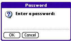 PALM ONE - Using a password to access a web page - 4