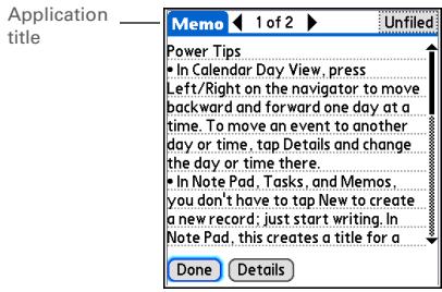 PALM ONE - Using menus - 1