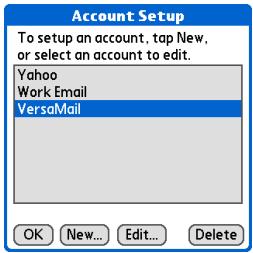 PALM ONE - Editing an email account - 1