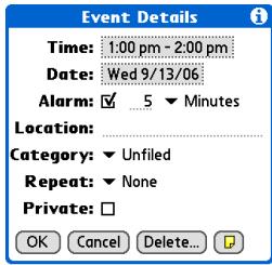 PALM ONE - Rescheduling an event - 3