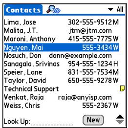PALM ONE - Moving around in Favorites View - 1