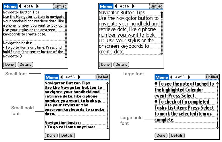 PALM ONE - Making the screen easier to read - 1
