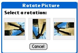 PALM ONE - Rotating a photo - 2
