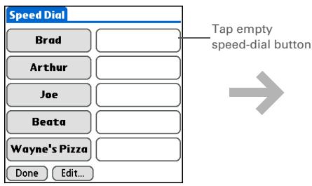 PALM ONE - Adding a speed-dial entry - 2