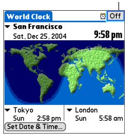 PALM ONE - Setting the alarm clock - 3