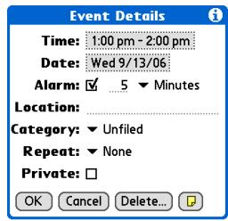 PALM ONE - Set the alarm: - 2