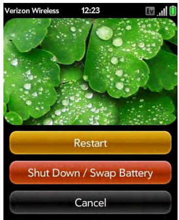 PALM PIXI - Turn everything (the screen and wireless services) on/off - 2