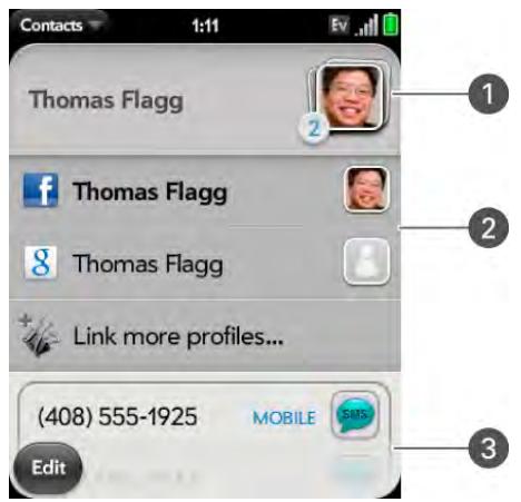 PALM PIXI - Linked contacts - 1