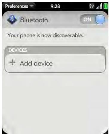 PALM PIXI - Make a pairing request to another device - 1