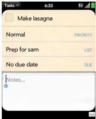 PALM PIXI - Set task priority, due date, and other details - 1