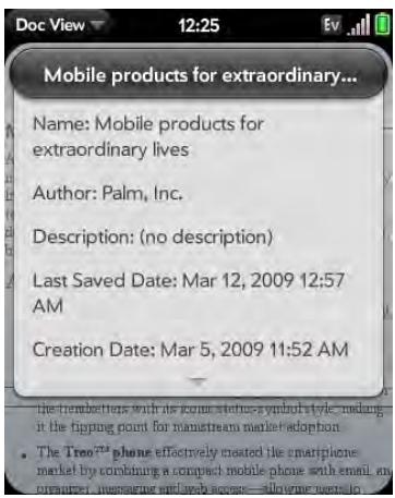 PALM PIXI - View file properties - 1